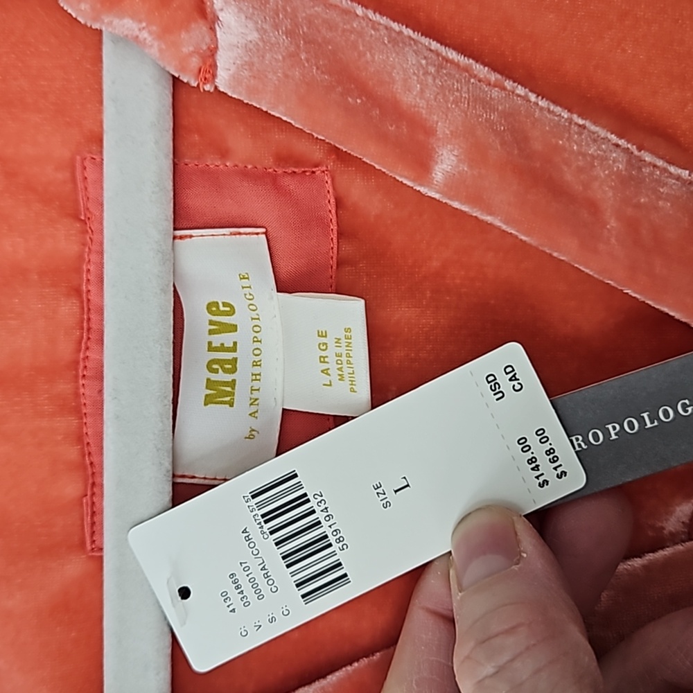 Maeve | Velvet Dress | Coral | L - Picture 2 of 5